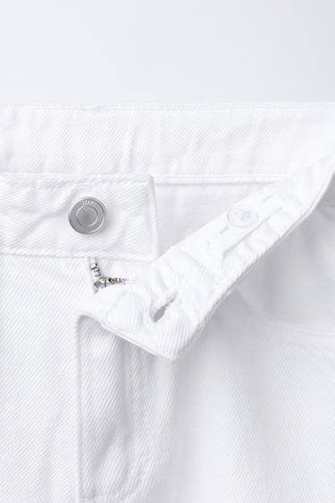 LONG DENIM BERMUDA SHORTS - White by Zara - Image 2