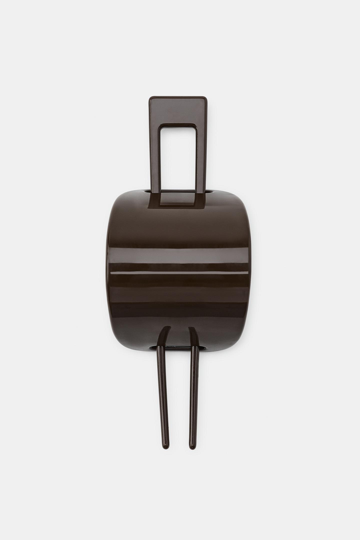Женские аксессуары для волос Zara Acetate Hair Claw Clip, цвет: Коричневый — фото 6