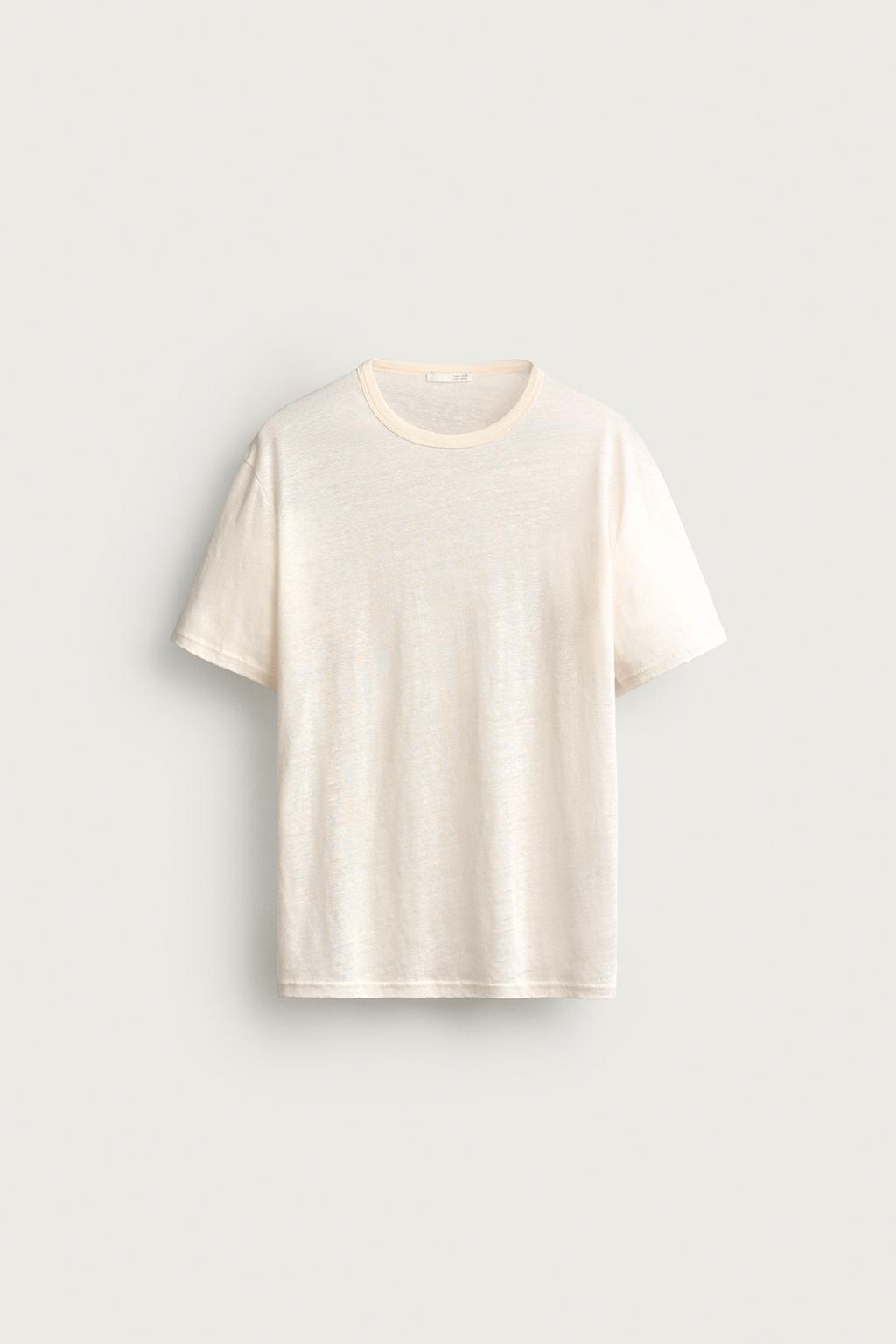 RELAXED FIT 100% LINEN T-SHIRT