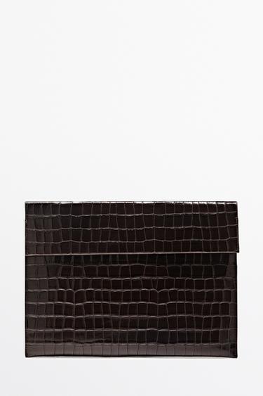 Zara Textured laptop sleeve - Brown - Image 0