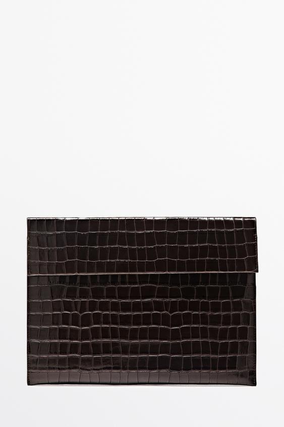 Housse pour ordinateur portable texturée - Marron de Zara - Image 0