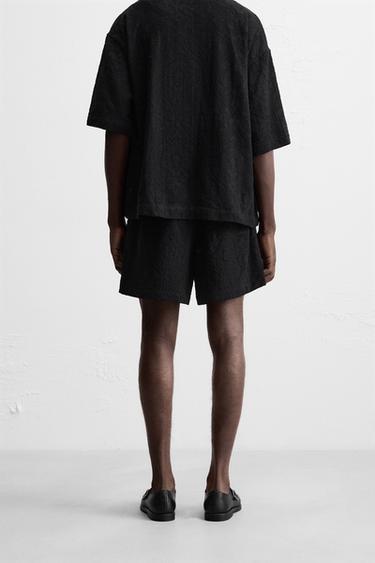 BERMUDA RELAXED FIT JACQUARD - Noir de Zara - Image 2