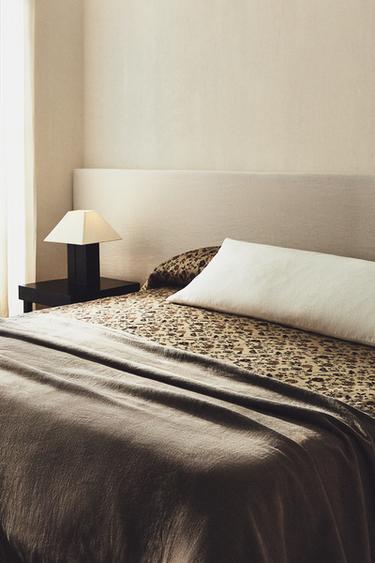 HOUSSE DE COUETTE SATIN IMPRIMÉ FLEURS - Beige de Zara - Image 4