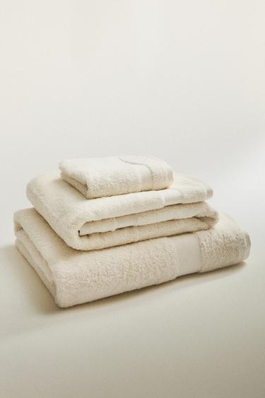 TOALHA DE BANHO ALGODÃO PREMIUM - Marfim da Zara