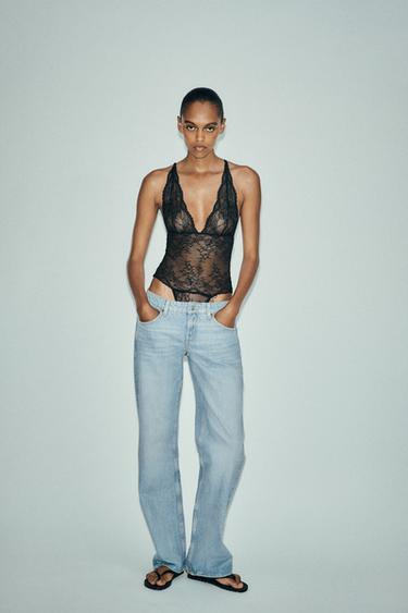 LACE BODYSUIT - Black by Zara - Image 0