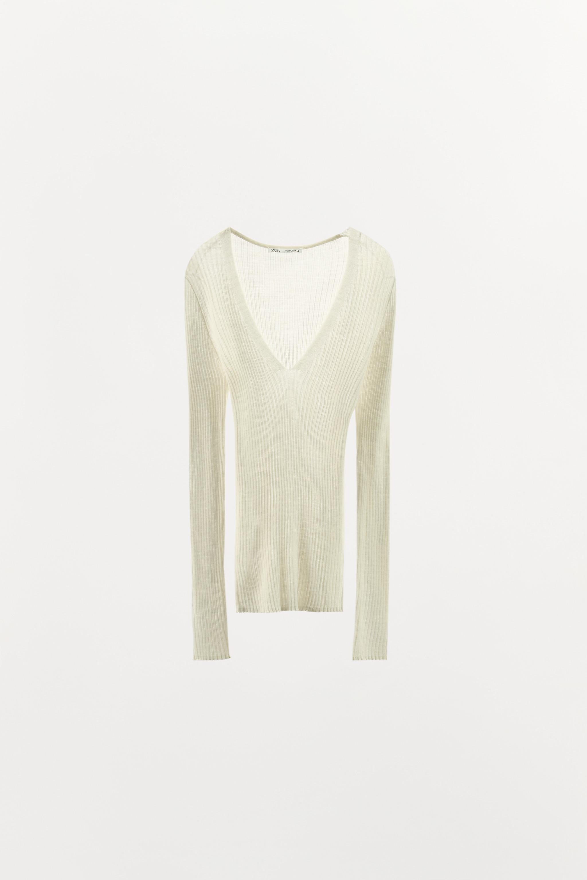 100% WOOL RIB TOP