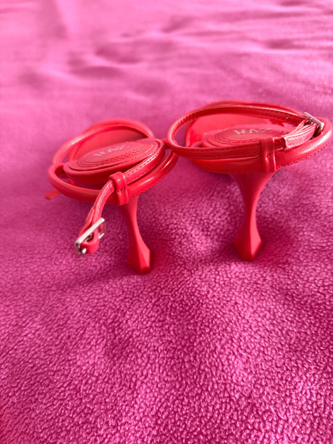 STRAPPY HIGH-HEEL LEATHER SANDALS - Image 4