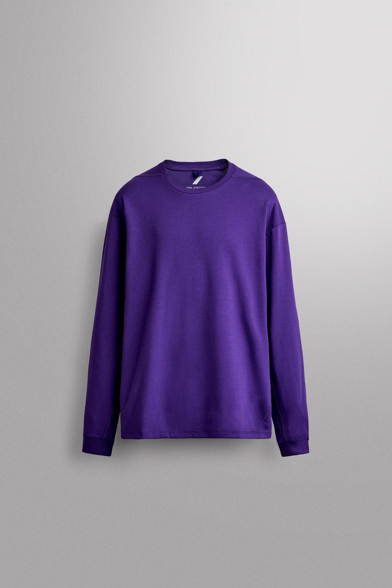 TECHNICAL LONG SLEEVE TRAINING T-SHIRT — Purple