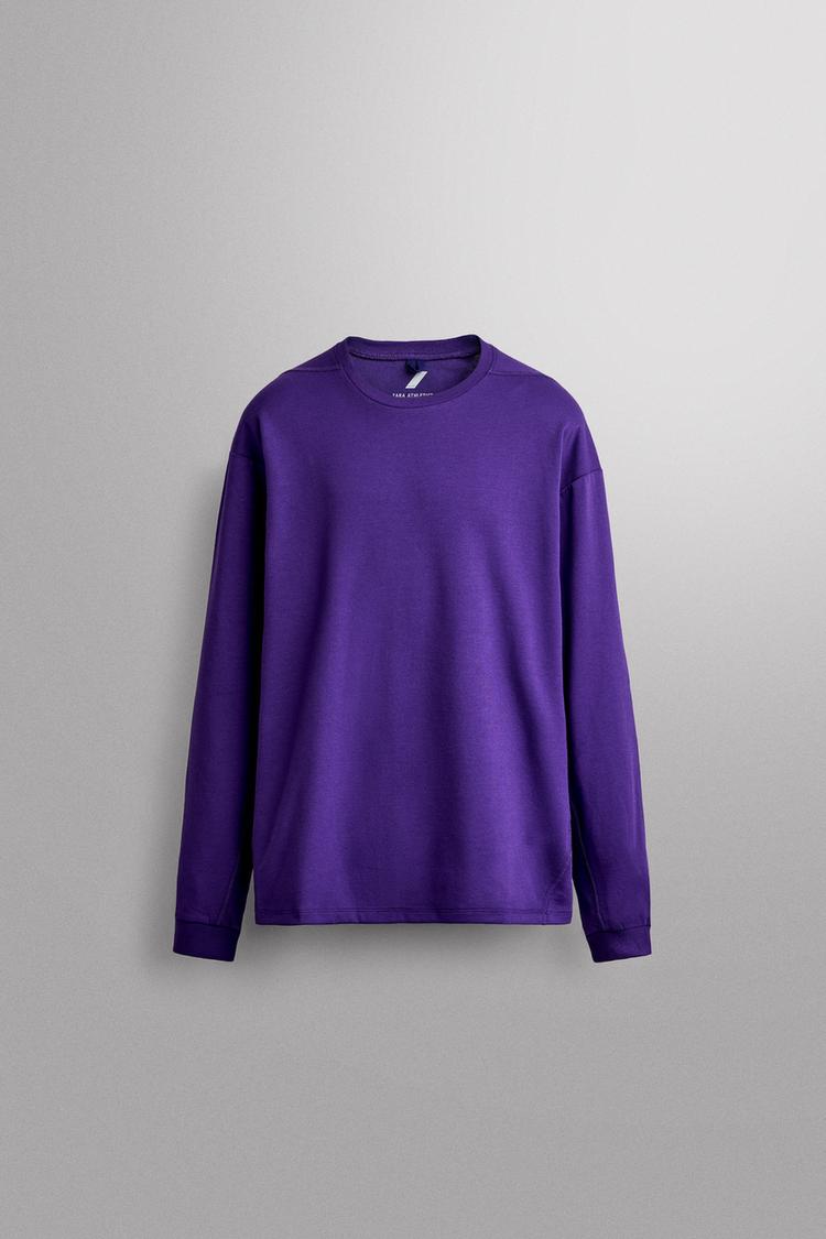 TECHNICAL LONG SLEEVE TRAINING T-SHIRT — Purple