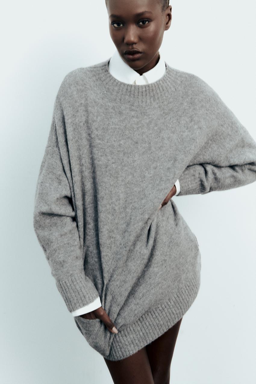 SOFT KNIT SWEATER - Mid-gray