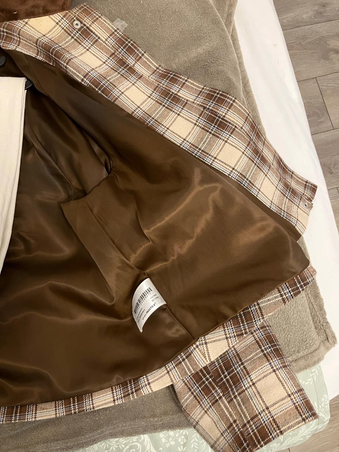 CHECKED CAPE JACKET - Image 8