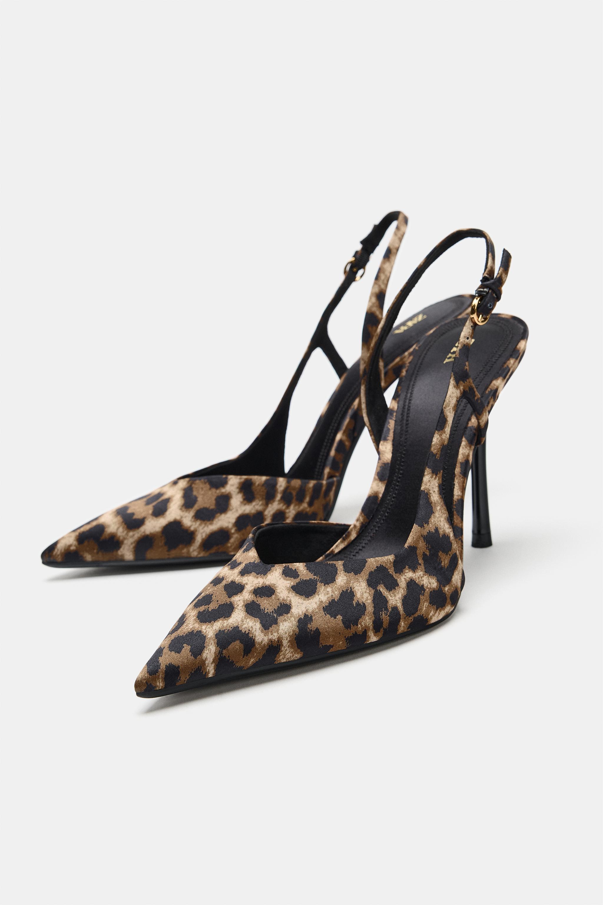 Женские туфли Zara PRINTED HIGH HEEL SHOES — фото 4