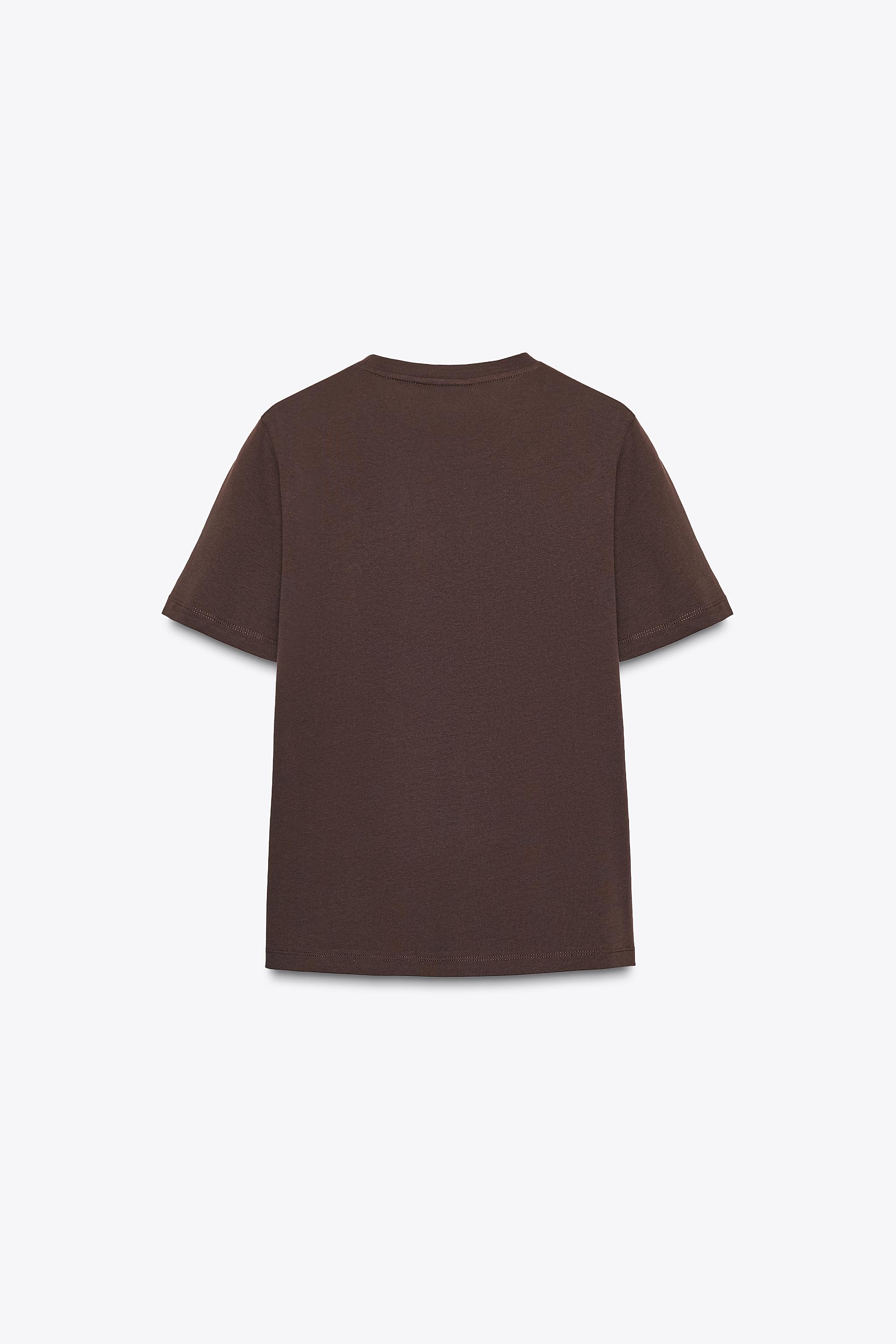 ZARA ブローチディテール付きTシャツ 1165/197 ZARA】ブローチディテール付きTシャツ | 1165/197/250 (ZARA/T