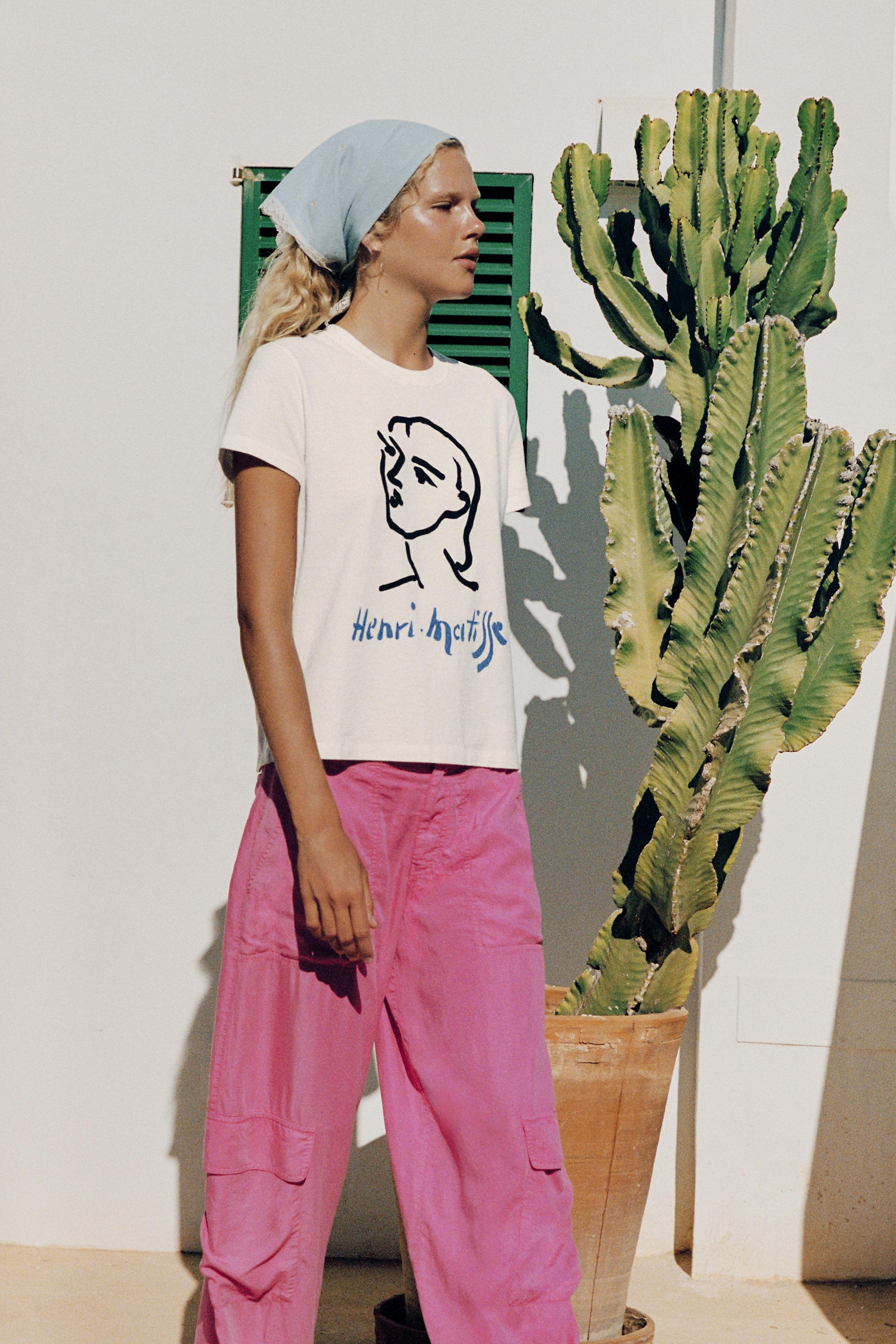 Женские футболки Zara HENRI MATISSE T-SHIRT — фото 4