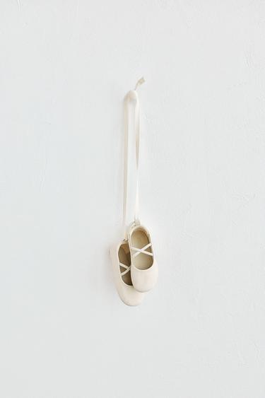 LEATHER BALLERINAS - Ecru White by Zara