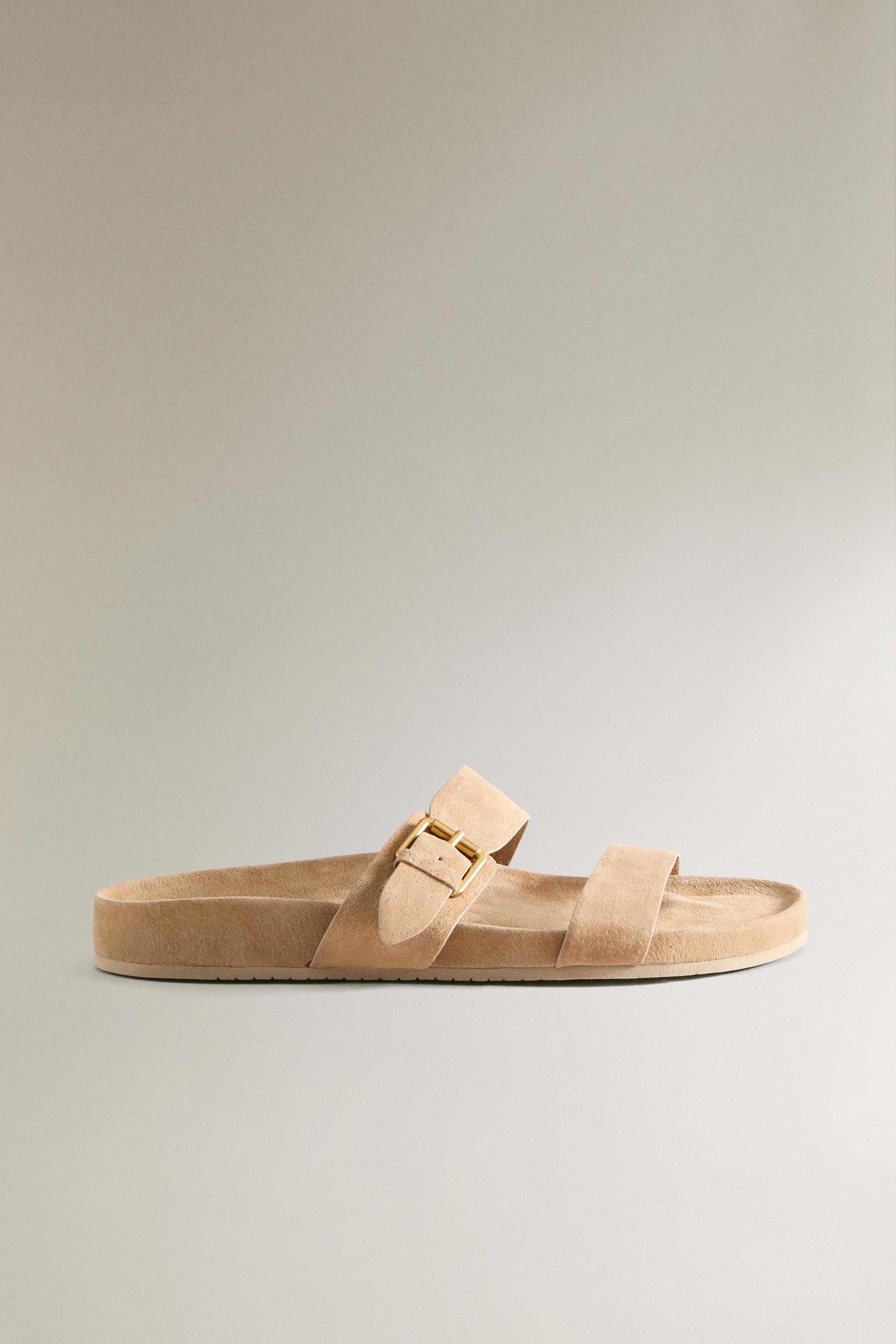SANDALES CUIR BOUCLE