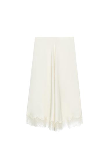 ZW COLLECTION SATIN LACE SKIRT