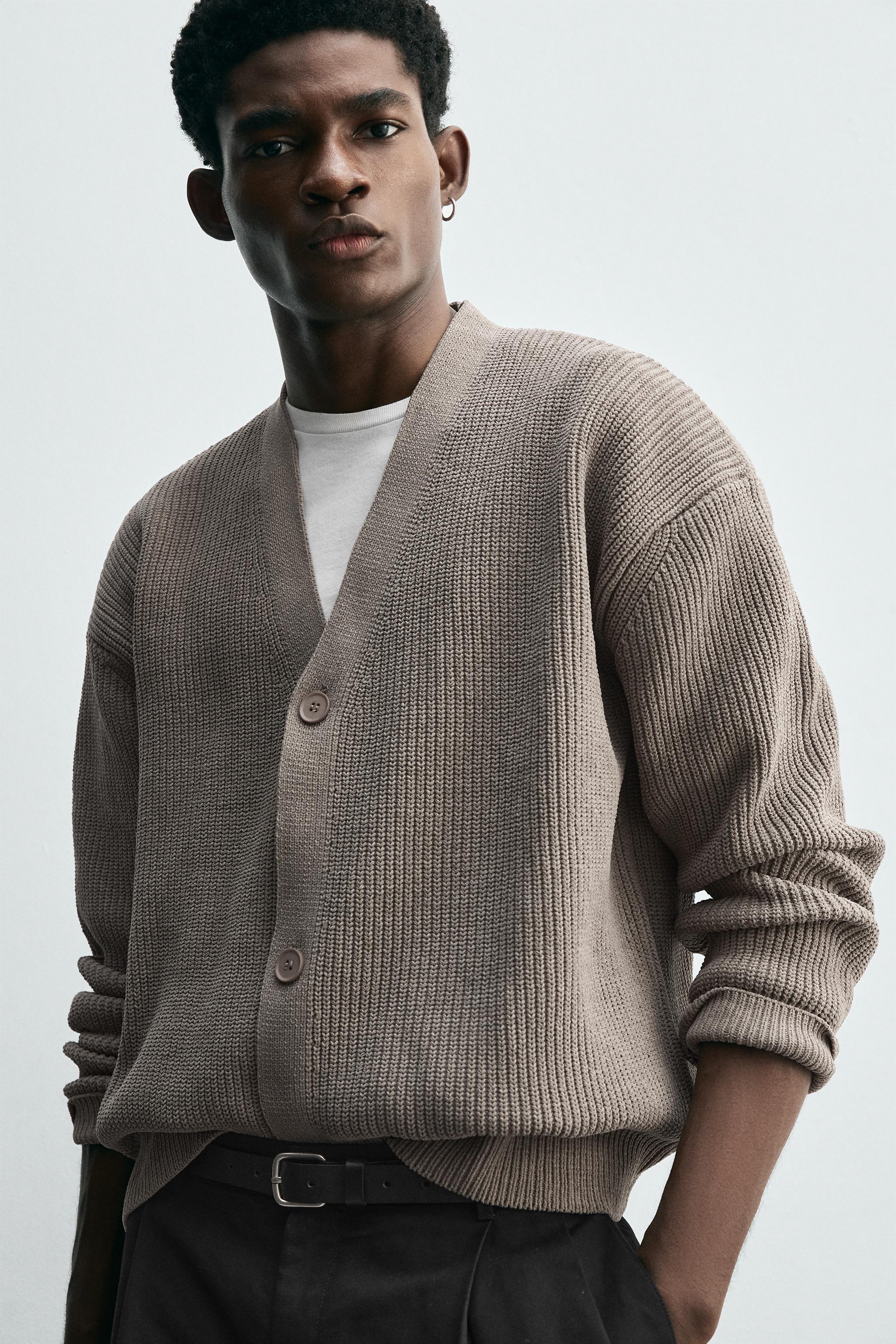 PEARL KNIT CARDIGAN - Stone | ZARA Canada