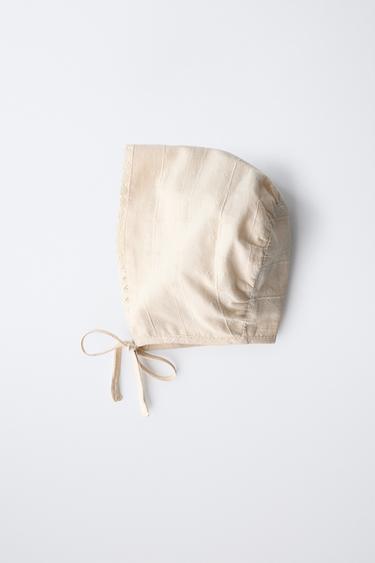 EMBROIDERED LACE BONNET - Ecru by Zara - Image 2