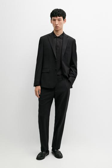 Zara 100% wool suit pants - Black - Image 0