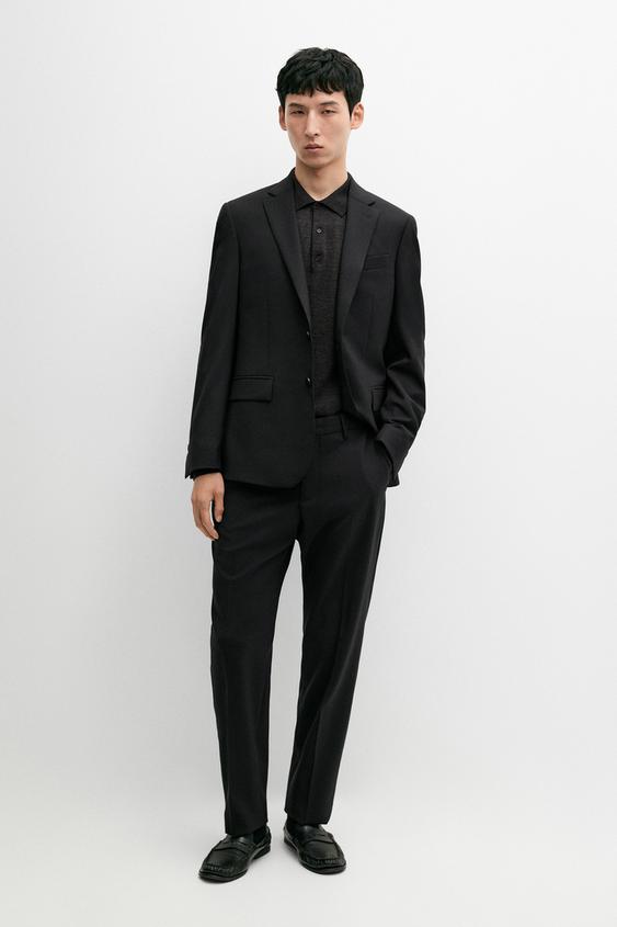 Pantalon tailleur 100 % laine - Noir de Zara - Image 0