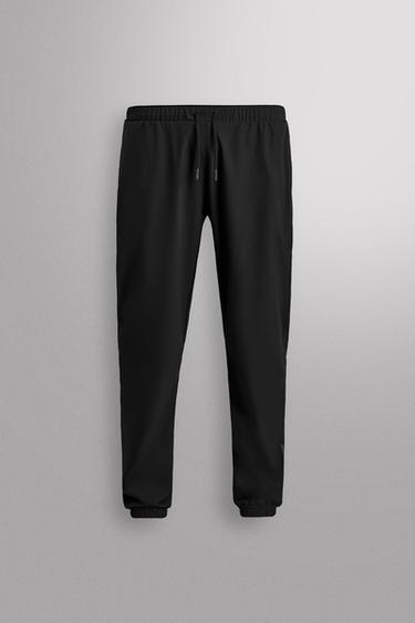 Zara LIGHTWEIGHT TECHNICAL PANTS - Black