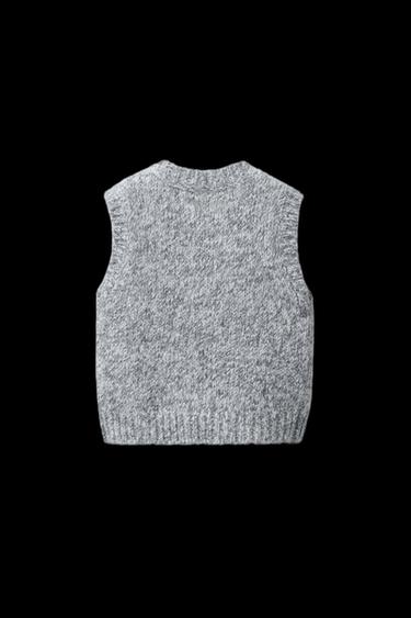 Zara KNIT VEST - Gray marl