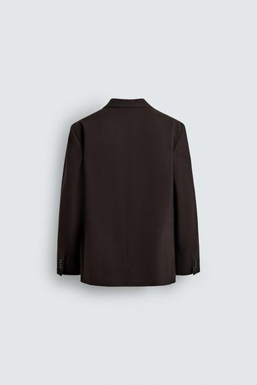 WOOL SUIT BLAZER - Brown de Zara - Image 6