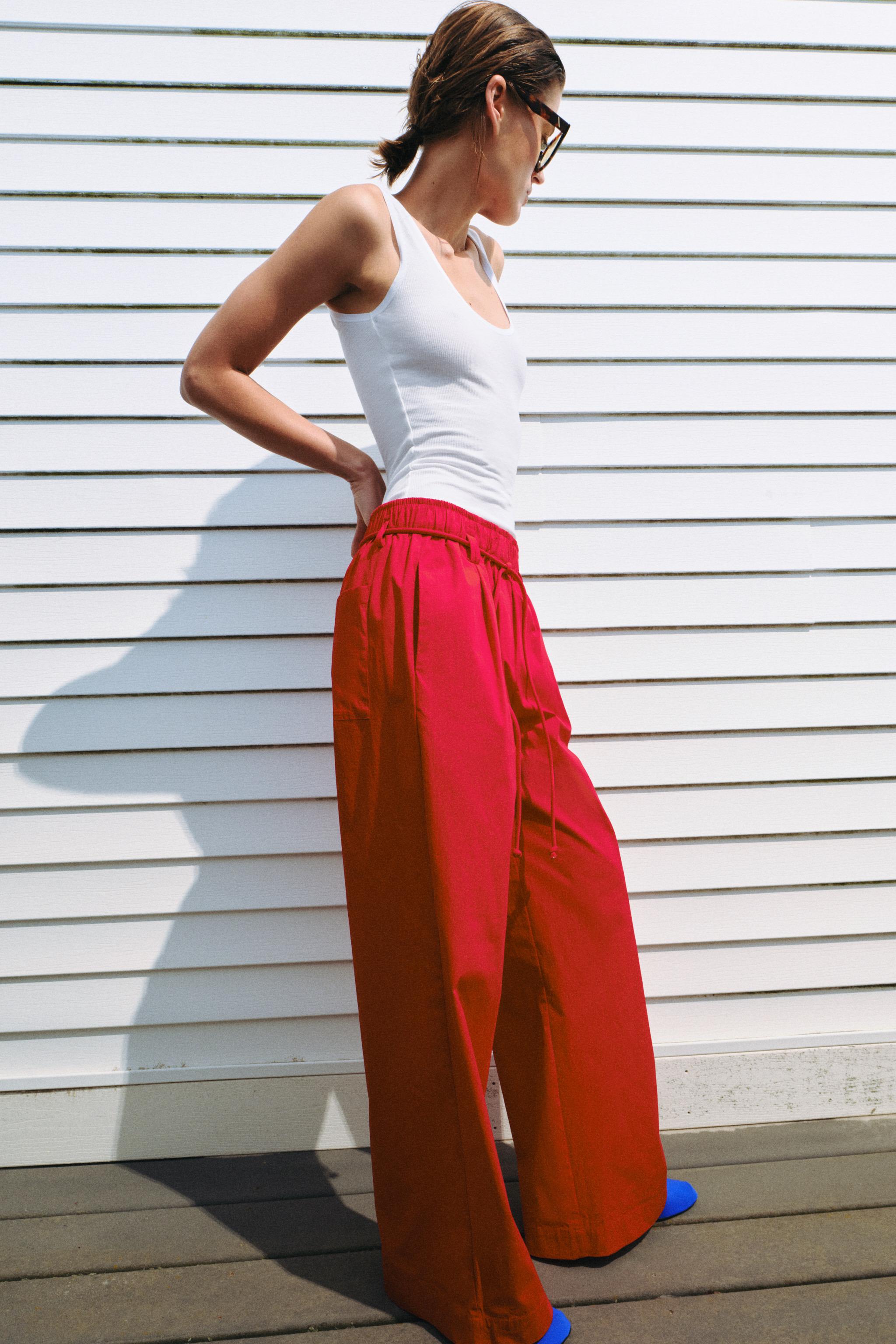 Zara POPLİN PANTOLON ZW COLLECTION görsel 4