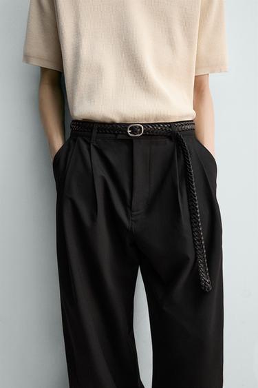 FLOWING PLEATED TROUSERS - Black by Zara