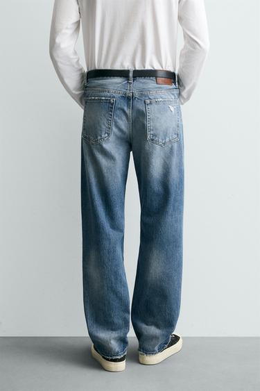 STRAIGHT FIT JEANS - Blue by Zara - Image 2