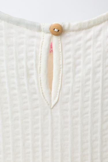 ROBE BIMATIÈRE À FLEURS - Écru de Zara - Image 3