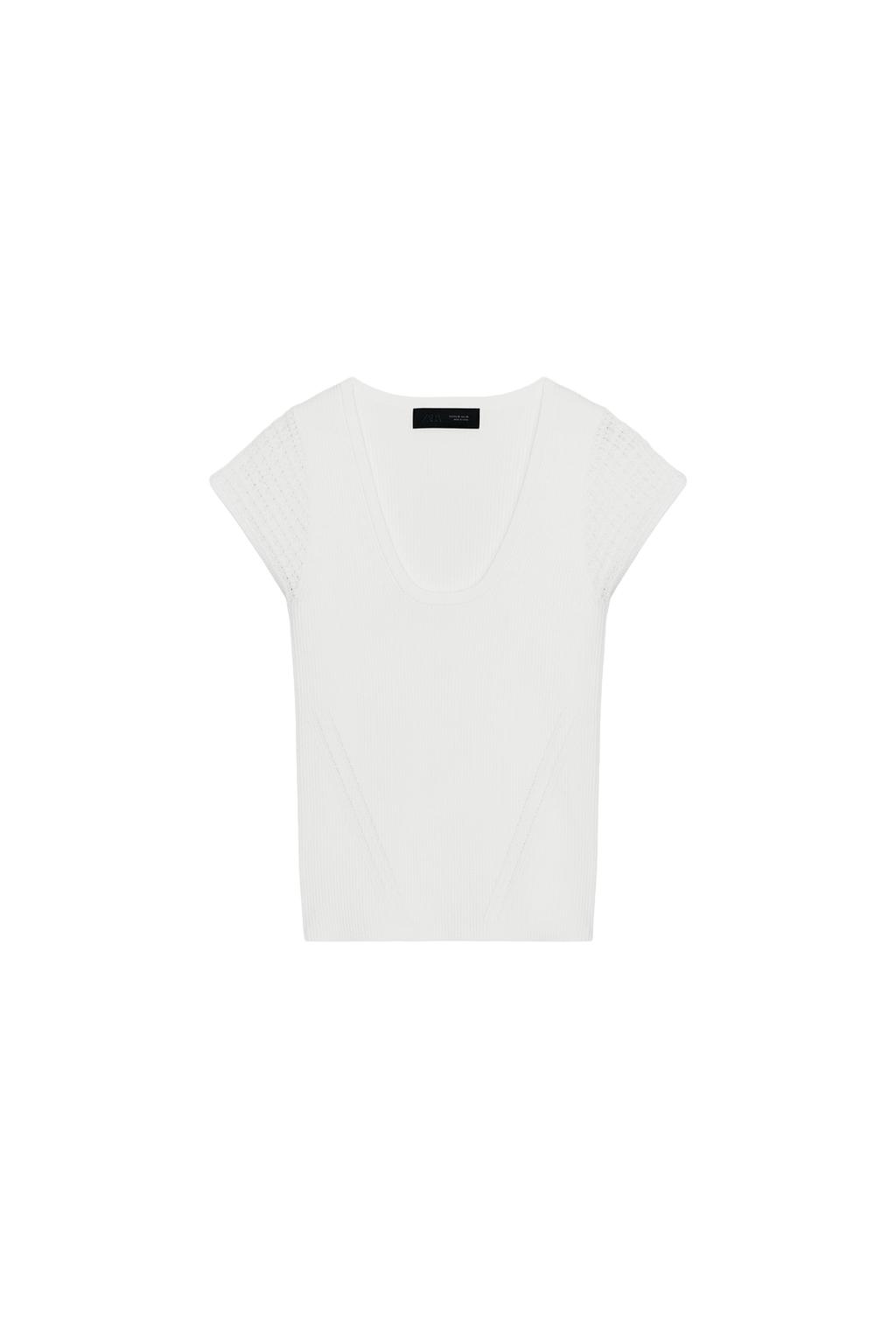 COMBINATION SLEEVE KNIT TOP - image 3