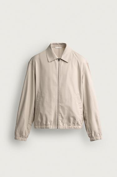 LIGHTWEIGHT COTTON-LYOCELL JACKET — Sand 1