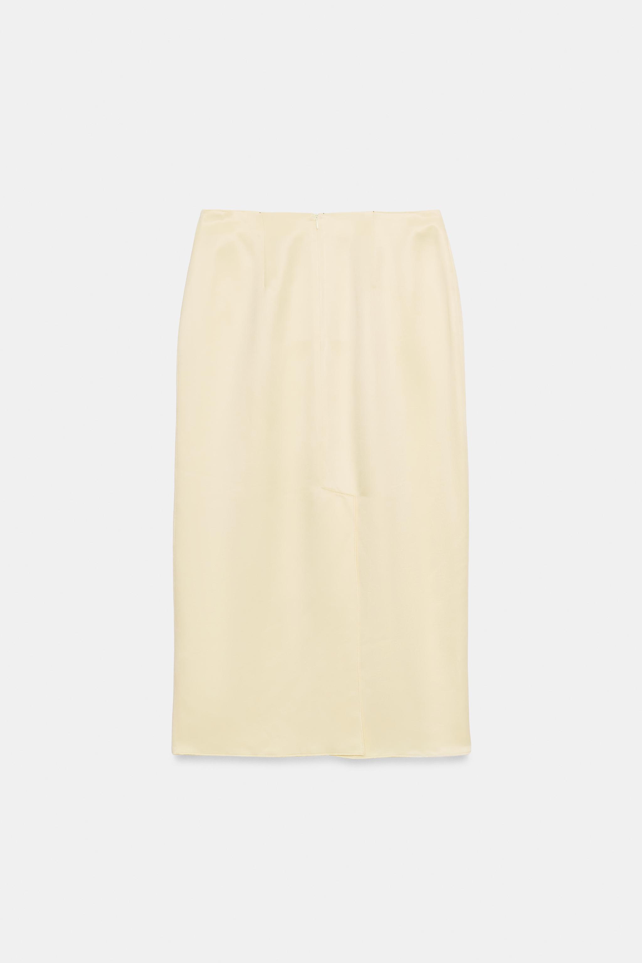 Женские юбки Zara ZW COLLECTION STRAIGHT MIDI SKIRT — фото 7