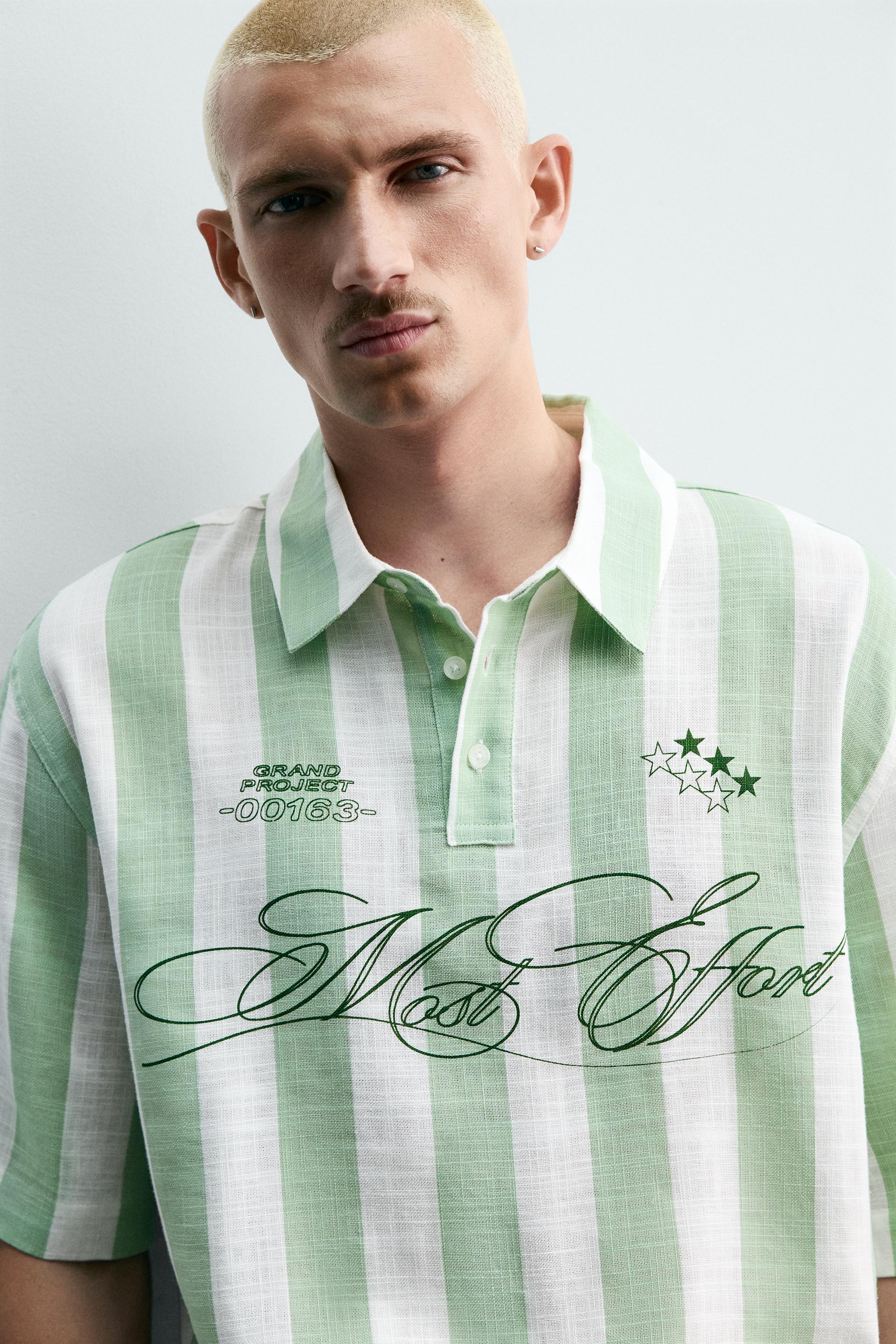 CHEMISE POLO COUPE AMPLE À IMPRIMÉS GRAPHIQUES