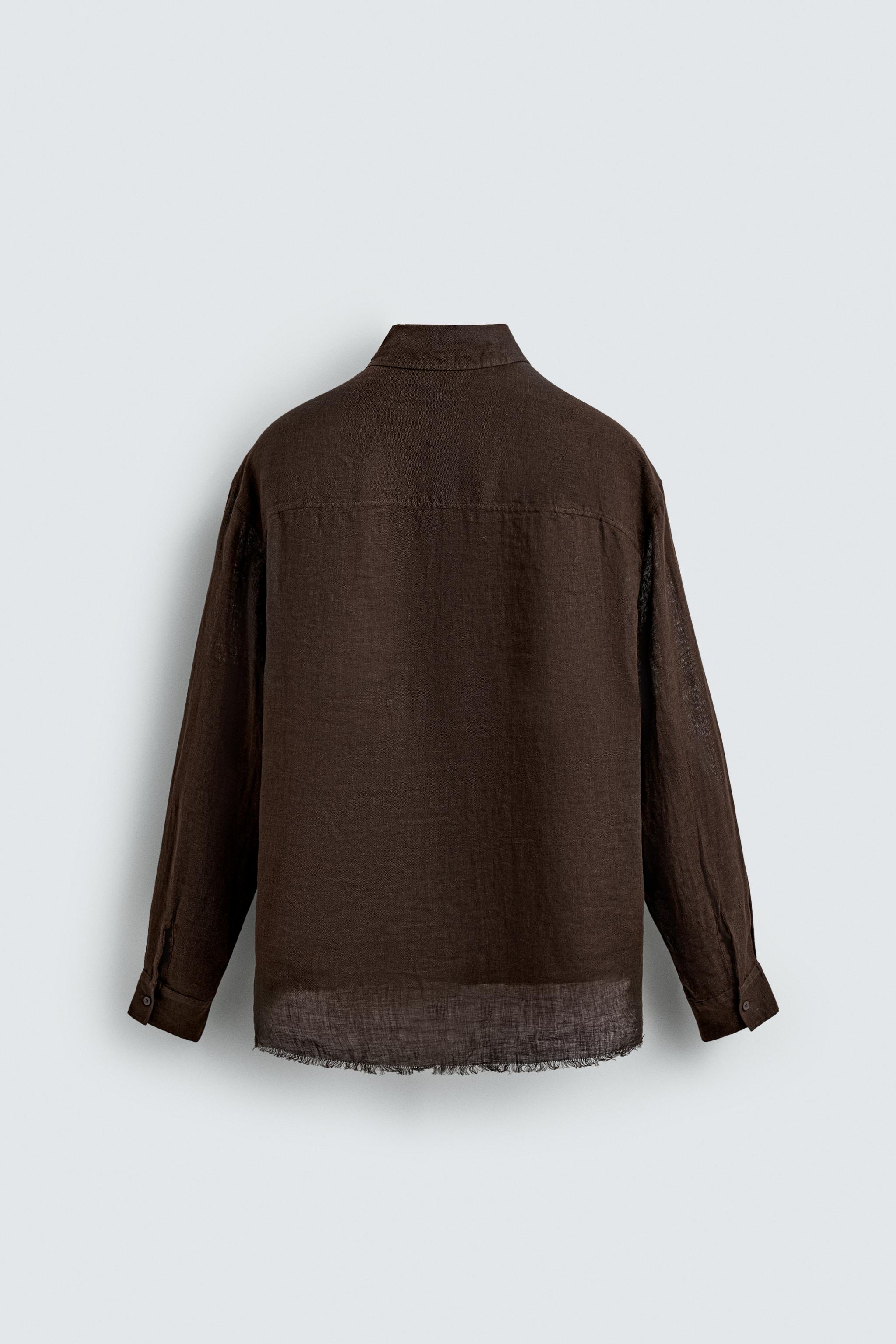 100% LINEN SEMI-SHEER SHIRT