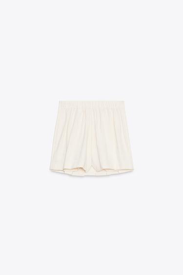 MINI BOX PLEAT SKORT - Light beige by Zara - Image 6
