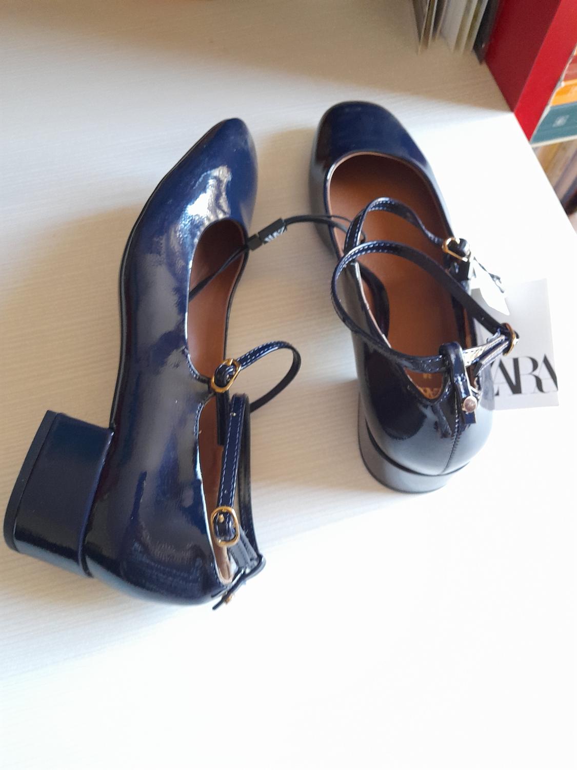 FAUX PATENT BALLERINAS WITH STRAPS - Image 7