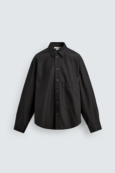 SOBRECAMISA DENIM BOLSILLO - Azul de Zara