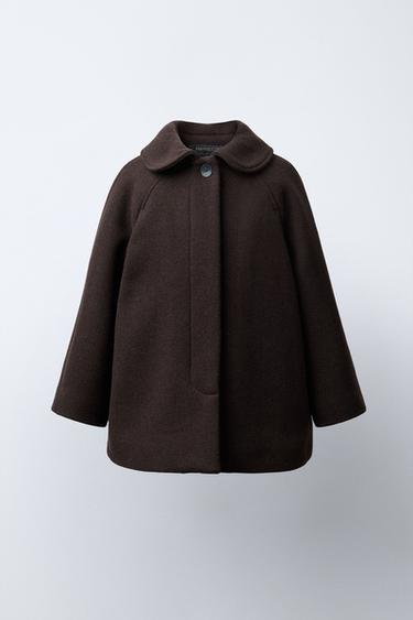 WOOL BLEND COAT - Chocolate by Zara - Image 0