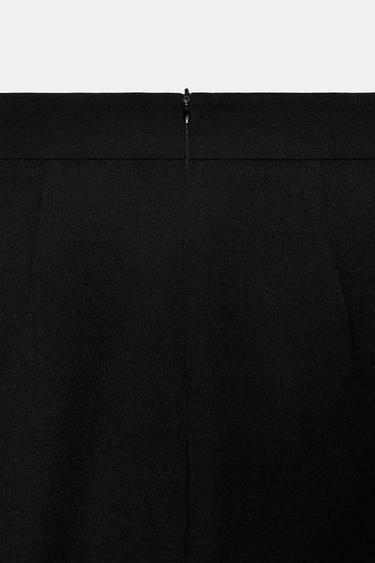 JUPE MI-LONGUE CRÊPE CAPE - Noir de Zara - Image 7
