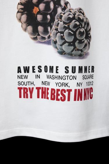 CAMISETA ESTAMPADA FRUTAS - Blanco de Zara