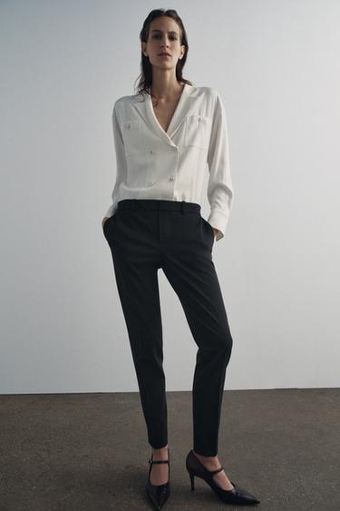 ZW COLLECTION CONTRAST JUMPSUIT - Black / White by Zara