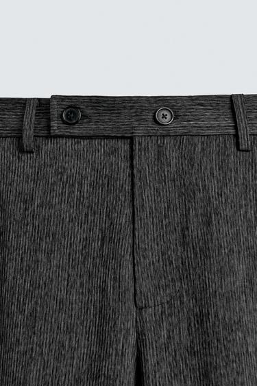 PANTALON CARROT FIT STRUCTURÉ - Gris / Bleu de Zara - Image 7