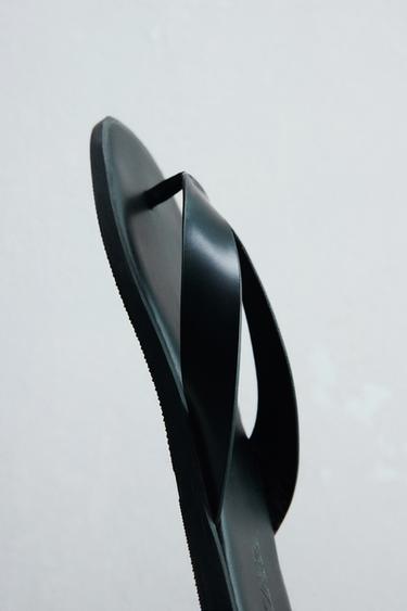 STRAPPY LEATHER SANDALS - Black by Zara