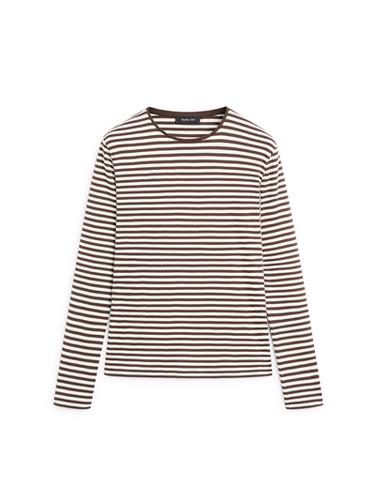 Zara Striped long sleeve T-shirt with contrast detail - Brown