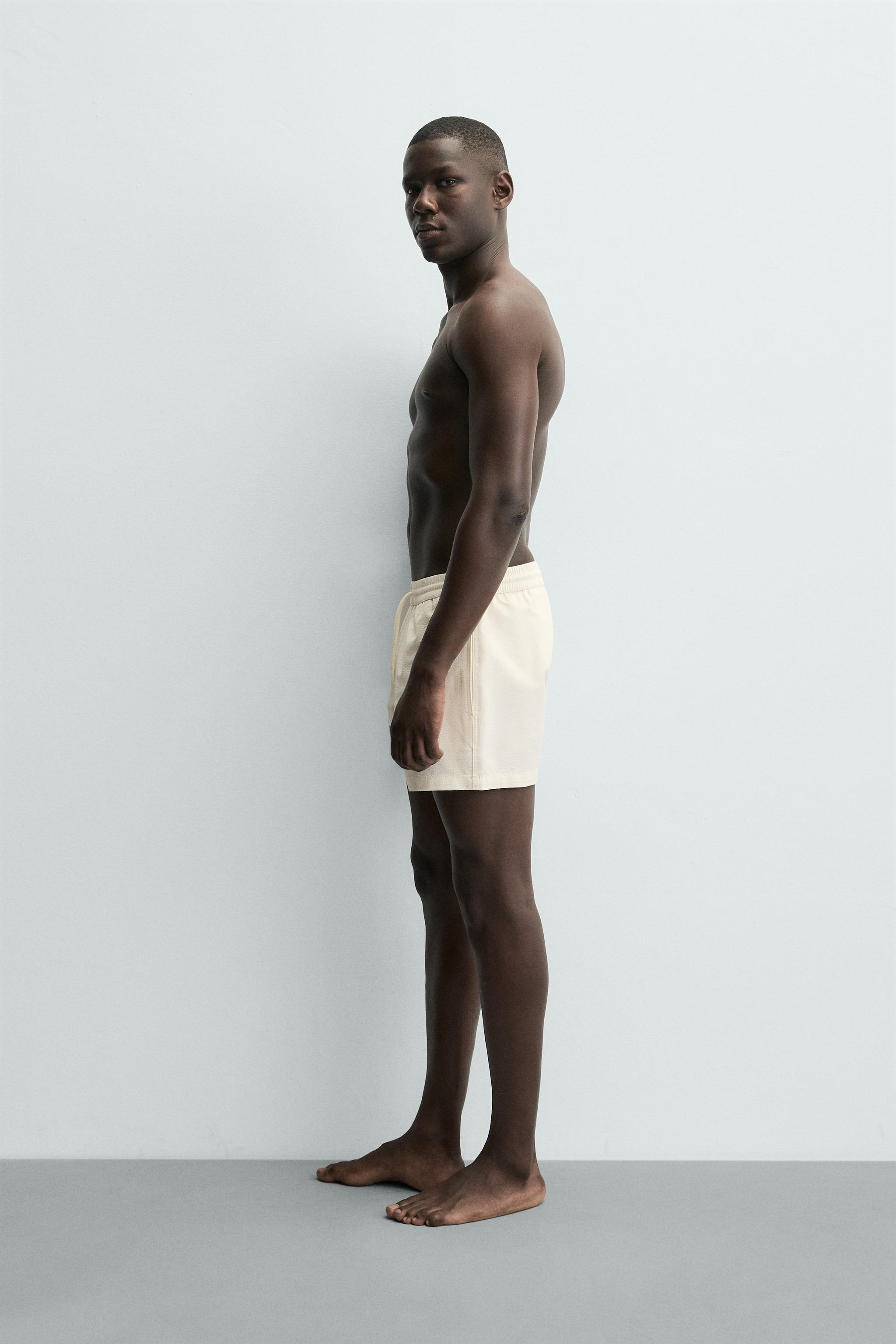 MAILLOT DE BAIN MI-LONG EN SEERSUCKER