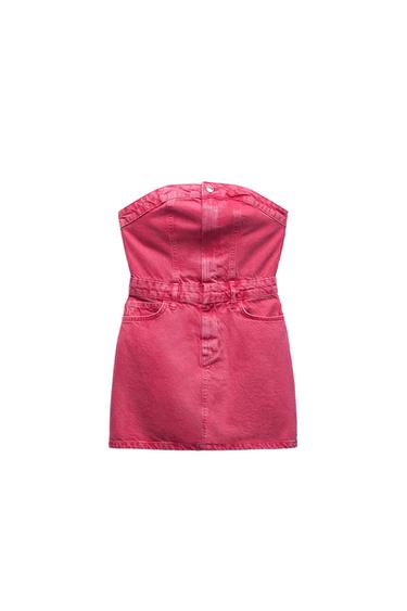 Z1975 STRAPLESS DENIM DRESS