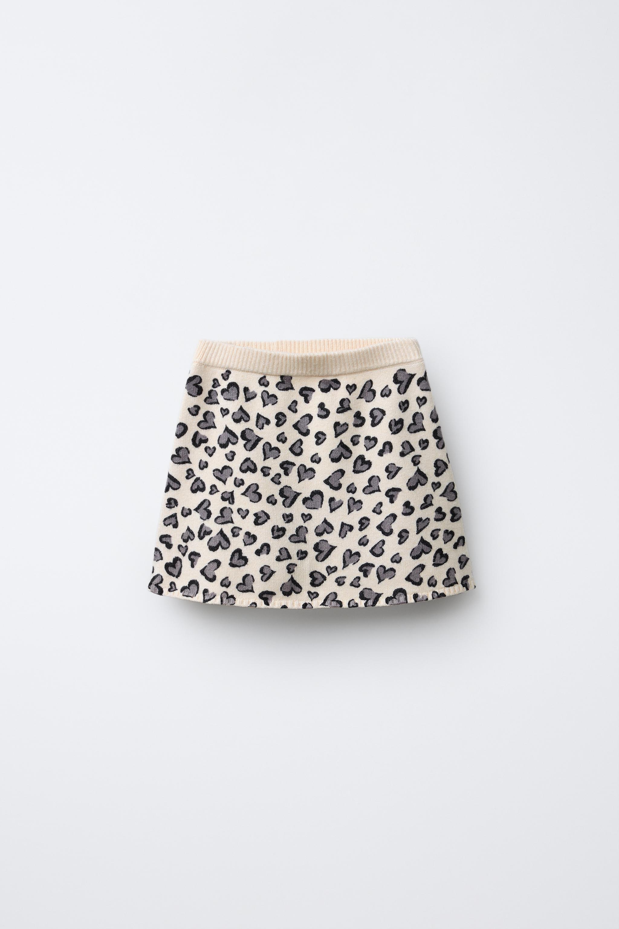 HEART KNIT SKIRT - Ecru / Marl | ZARA Canada